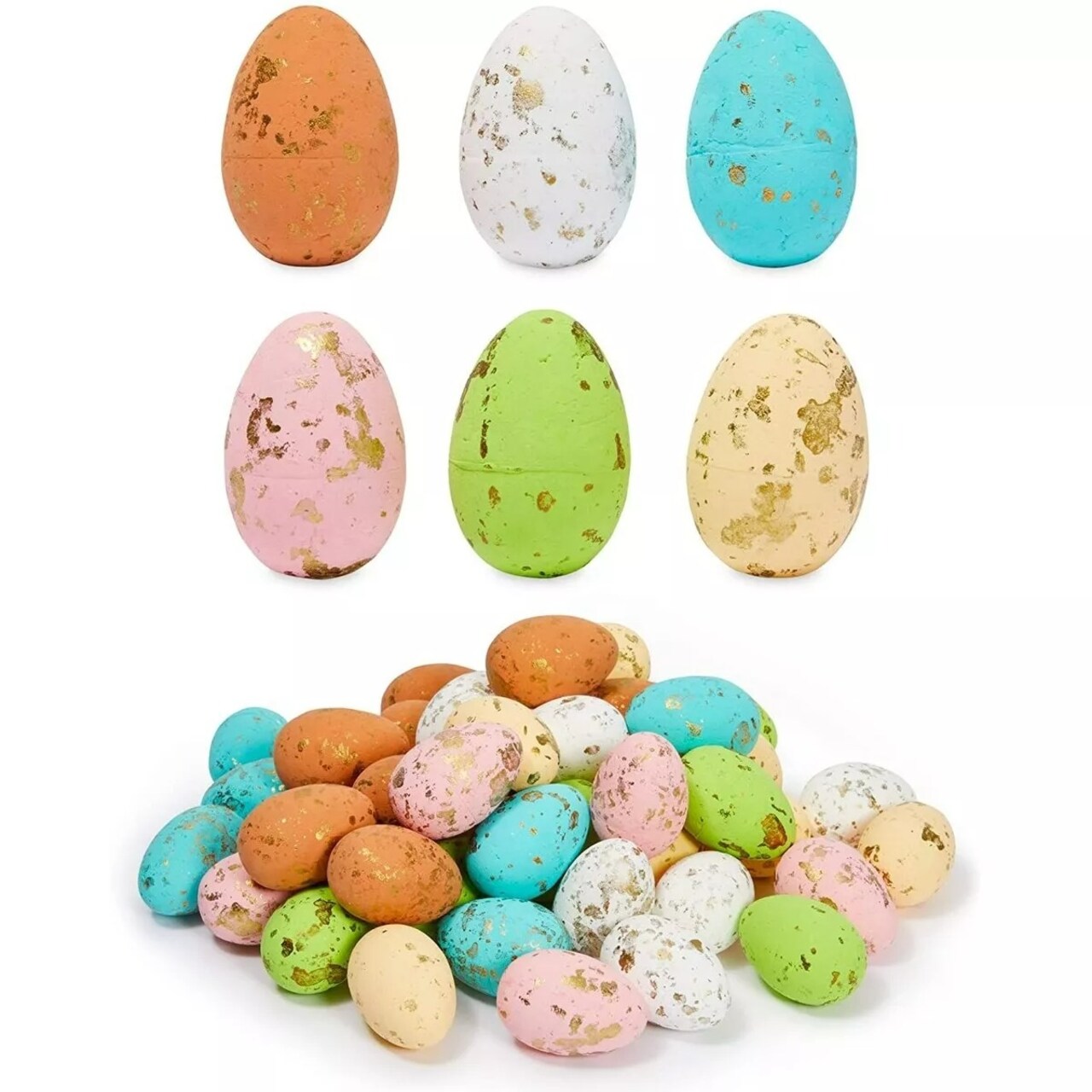 50x Easter Party Favor Foam Eggs for DIY Crafts Home Holiday Spring Decorations